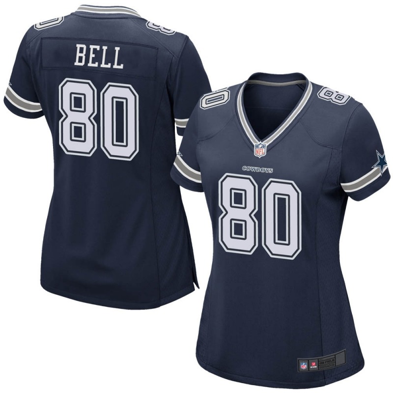 2020 Nike NFL Women Dallas Cowboys #80 Blake Bell Navy Game Team Color Jersey->women nfl jersey->Women Jersey